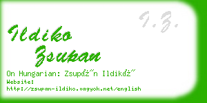 ildiko zsupan business card